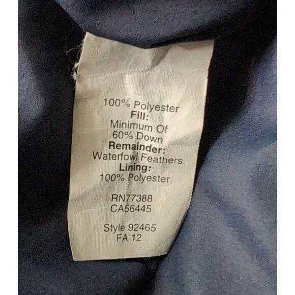 J Crew Quilted Puffer Down Vest Womens XL Blue Full Zip Pockets Outdoor Warm - Picture 6 of 10